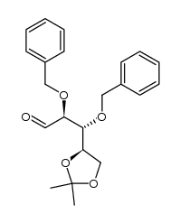 (2S,3R,4R)-2,3-dibenzyloxy-4,5-isopropylidenedioxypentanal Structure