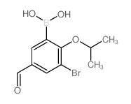 3-溴-2-异丙氧基-5-甲酰基苯基硼酸结构式