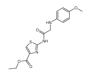 2-{[N-(4-methoxy-phenyl)-glycyl]-amino}-thiazole-4-carboxylic acid ethyl ester结构式