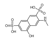5-hydroxy-3-(methylamino)naphthalene-2,7-disulfonic acid结构式