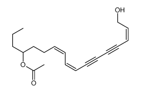 [(7E,9E,15Z)-17-hydroxyheptadeca-7,9,15-trien-11,13-diyn-4-yl] acetate Structure