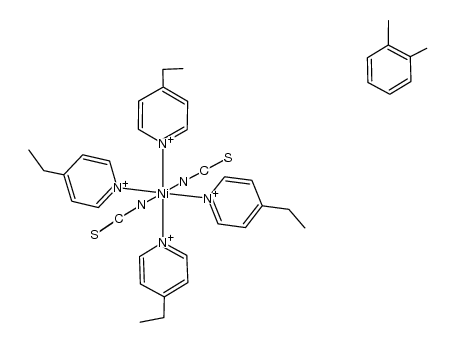 tetrakis(4-ethylpyridine)di-isothiocyanatonickel(II)*o-xylene结构式