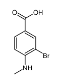 3-溴-4-(甲基氨基)苯甲酸结构式