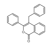 4-benzyl-3-phenyl-1H-isochromen-1-one结构式
