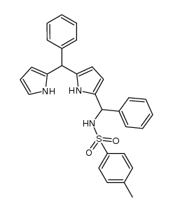 4-methyl-N-(phenyl(5-(phenyl(1H-pyrrol-2-yl)methyl)-1H-pyrrol-2-yl)methyl) benzene sulfonamide结构式