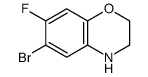 6-溴-7-氟-3,4-二氢-2H-1,4-苯并恶嗪结构式