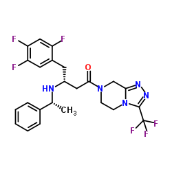 (3R)-1-[5,6-Dihydro-3-(trifluoromethyl)-1,2,4-triazolo[4,3-a]pyrazin-7(8H)-yl]-3-[[(1R)-1-phenylethyl]amino]-4-(2,4,5-trifluorophenyl)-1-butanone Structure