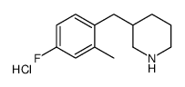 3-(4-FLUORO-2-METHYL-BENZYL)-PIPERIDINE HYDROCHLORIDE Structure
