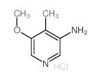 5-甲氧基-4-甲基吡啶-3-胺盐酸盐结构式