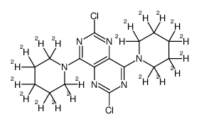 2,6-Dichloro-4,8-(dipiperidino-d20)pyrimido[5,4-d]pyrimidine Structure