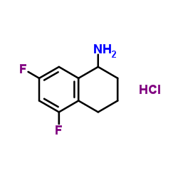 5,7-Difluoro-1,2,3,4-tetrahydro-1-naphthalenamine hydrochloride (1:1) Structure