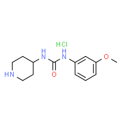 1-(3-Methoxyphenyl)-3-(piperidin-4-yl)urea hydrochloride结构式