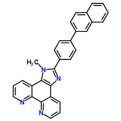 1-甲基-2-(4-(萘-2-基)苯基)-1H-咪唑并[4,5f] [1,10]菲咯啉结构式