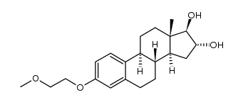 estra-1,3,5(10)-triene-3,16α,17β-triol 3-methoxyethyl ether结构式
