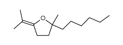 2-hexyl-2-methyl-5-(propan-2-ylidene)tetrahydrofuran结构式