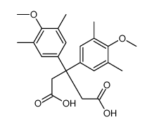 3,3-bis(4-methoxy-3,5-dimethylphenyl)pentanedioic acid Structure