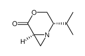 4-Oxa-1-azabicyclo[4.1.0]heptan-5-one,2-(1-methylethyl)-,[1R-(1alpha,2alpha,6alpha)]-(9CI) Structure