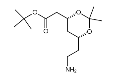 tert-butyl 2-((4R,6R)-6-(2-aminoethyl)-2,2-dimethyl-1,3-dioxan-4-yl)acetate结构式