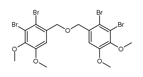 5,5'-oxybis(methylene)bis(3,4-dibromo-1,2-dimethoxybenzene)结构式