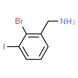 (2-溴-3-碘苯基)甲胺结构式