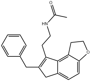 N-[2-(7-Benzyl-1,6-dihydro-2H-indeno[5,4-b]furan-8-yl)-ethyl]acetaMide结构式