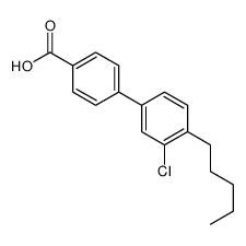 4-(3-chloro-4-pentylphenyl)benzoic acid结构式