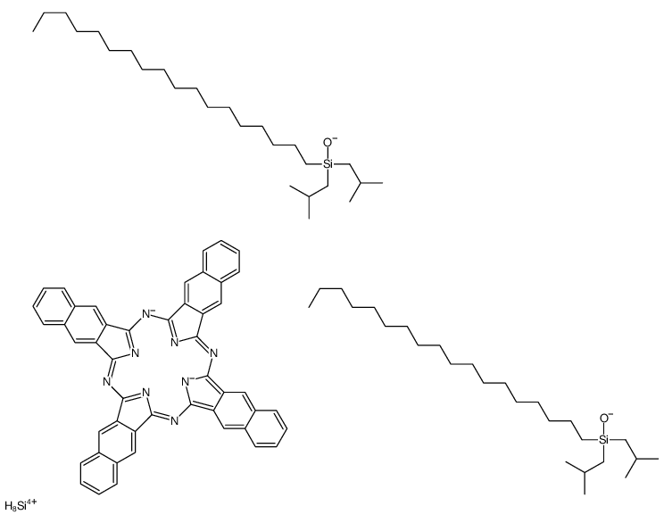 bis(di-isobutyloctadecylsiloxy)silicon 2,3-naphthalocyanine结构式