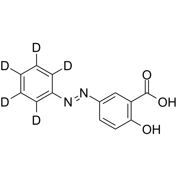 2-Hydroxy-5-(phenyldiazenyl)benzoic acid-d5 Structure