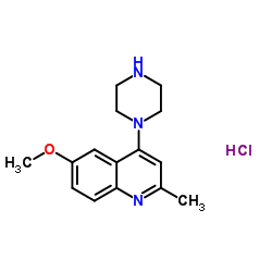6-Methoxy-2-methyl-4-(piperazin-1-yl)quinoline Hydrochloride结构式
