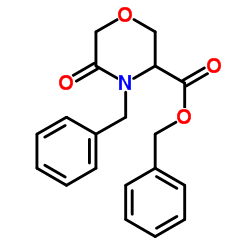 Benzyl 4-benzyl-5-oxo-3-morpholinecarboxylate Structure