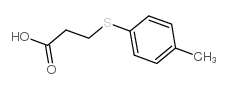 3-[(4-甲基苯基)硫基]丙酸结构式