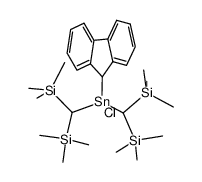di{bis(trimethylsilyl)methyl}chloro(fluorenyl)stannane结构式