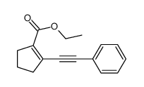 ethyl 2-(2-phenylethynyl)cyclopentene-1-carboxylate Structure