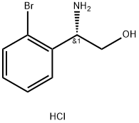 (S)-2-氨基-2-(2-溴苯基)乙醇盐酸盐结构式