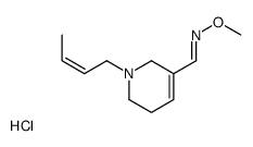 (E)-1-[1-[(E)-but-2-enyl]-3,6-dihydro-2H-pyridin-5-yl]-N-methoxymethanimine,hydrochloride结构式