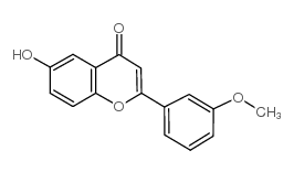 6-羟基-3-甲氧基黄酮结构式