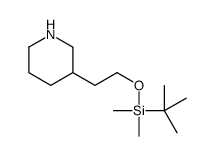 3-[2[[(1,1-二甲基乙基)二甲基硅]氧基]乙基]-哌啶结构式