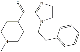 (1-甲基-4-哌啶基)[1-(2-苯基乙基)-1H-咪唑-2-基]甲酮结构式