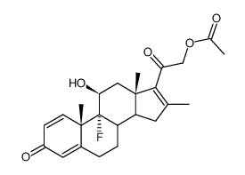 21-乙酰氧基-9-氟-11β-羟基-16-甲基孕-1,4,16-三烯-3,20-二酮结构式