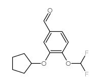 3-Cyclopentyloxy-4-difluoromethoxy-benzaldehyde结构式