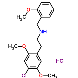 2-(4-氯-2,5-二甲氧基苯基)-N-(2-甲氧基苄基)乙胺盐酸盐结构式