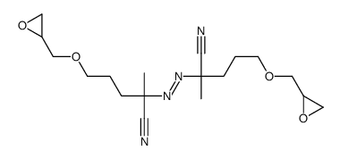 2-[[2-cyano-5-(oxiran-2-ylmethoxy)pentan-2-yl]diazenyl]-2-methyl-5-(oxiran-2-ylmethoxy)pentanenitrile Structure