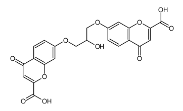 1,3-bis(2-carboxychromone-7-oxy)-2-hydroxypropane结构式