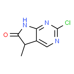 2-氯-5-甲基-5H,6H,7H-吡咯并[2,3-d]嘧啶-6-酮结构式