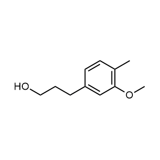 3-(3-甲氧基-4-甲基苯基)-1-丙醇结构式