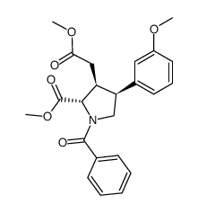 (2S,3S,4S)-N-benzoyl-2-methoxycarbonyl-3-methoxycarbonylmethyl-4-(3-methoxyphenyl)pyrrolidine Structure