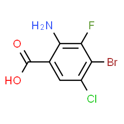 2-氨基-4-溴-5-氯-3-氟苯甲酸结构式