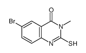 6-溴-3-甲基-2-硫氧代-2,3-二氢喹唑啉-4(1H)-酮结构式