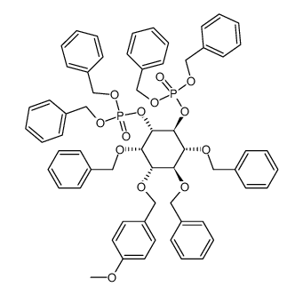 D-myo-Inositol, 1-O-(4-methoxyphenyl)methyl-2,5,6-tris-O-(phenylmethyl)-, bisbis(phenylmethyl) phosphate structure