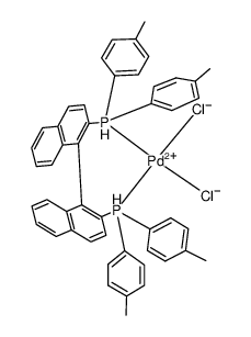 [(R)-(+)-2,2′-Bis(di-p-tolylphosphino)-1,1′-binaphthyl]palladium(II) chloride Structure